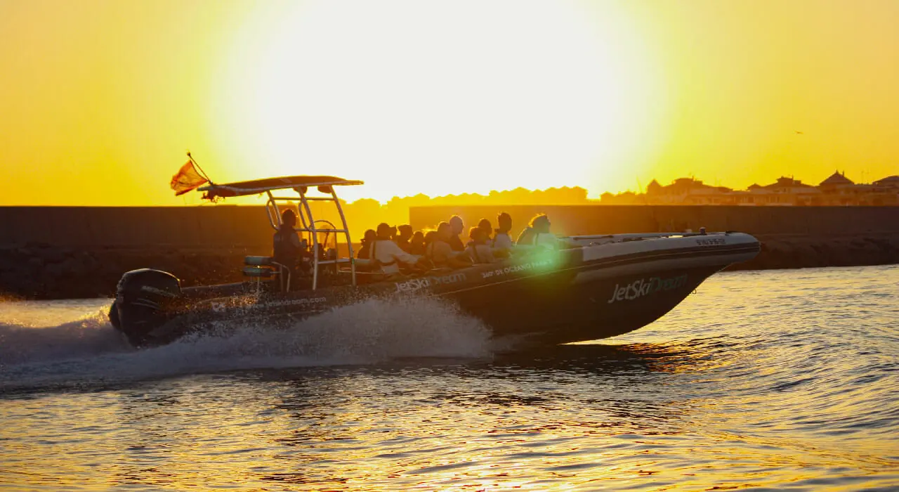 Tour en barco Huelva | JetSkiDream | Atardecer